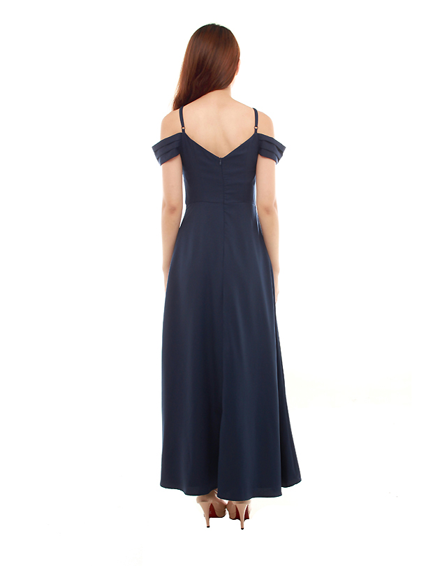 Ophelia Maxi Dress in Navy Blue